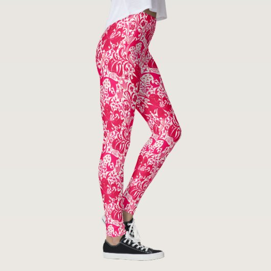 William Morris Iris und Lily, Fuchsia Pink Leggings (Rechts)