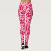 William Morris Iris und Lily, Fuchsia Pink Leggings (Rückseite)
