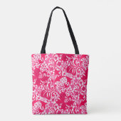 William Morris Iris und Lily, Fuchsia Pink Tasche (Rückseite)