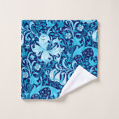 William Morris Iris und Lily, Indigo Blue Badhandtuch Set (Waschlappen)
