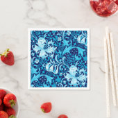 William Morris Iris und Lily, Indigo Blue Serviette (Beispiel)
