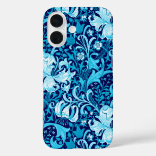 William Morris Iris und Lily, Indigo Blue & White iPhone 16 Hülle