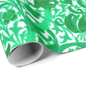 William Morris Iris und Lily, Jade Green Geschenkpapier (Rolleneckpunkt)