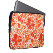 William Morris Iris und Lily, Mandarin Orange Laptopschutzhülle (Vorne Rechts)