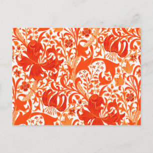 William Morris Iris und Lily, Mandarin Orange Postkarte