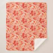 William Morris Iris und Lily, Mandarin Orange Sherpadecke (Vorderseite)