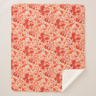 William Morris Iris und Lily, Mandarin Orange Sherpadecke