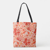 William Morris Iris und Lily, Mandarin Orange Tasche (Rückseite)