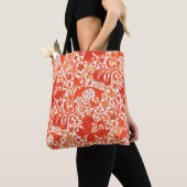William Morris Iris und Lily, Mandarin Orange Tasche (Von Nahem)