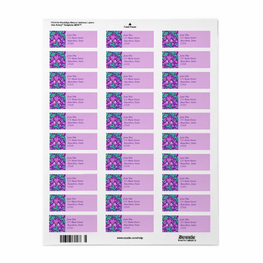 William Morris Irises, Amethyst Lila (Vorne)