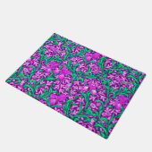 William Morris Irises, Amethyst Lila Fußmatte (Schrägansicht)