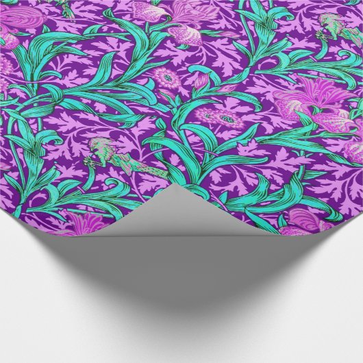 William Morris Irises, Amethyst Lila Geschenkpapier (Ecke)