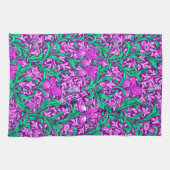William Morris Irises, Amethyst Lila Geschirrtuch (Horizontal)