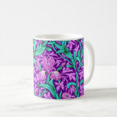William Morris Irises, Amethyst Lila Kaffeetasse (VorderseiteRechts)