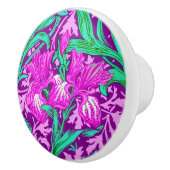 William Morris Irises, Amethyst Lila Keramikknauf (Rechts)