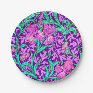 William Morris Irises, Amethyst Lila Pappteller