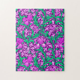 William Morris Irises, Amethyst Lila Puzzle