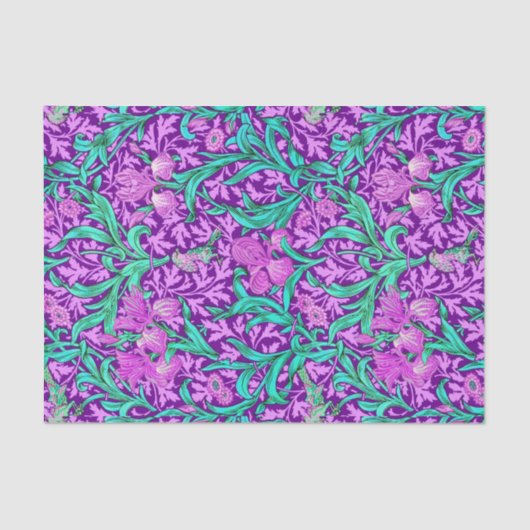 William Morris Irises, Amethyst Lila Seidenpapier (Vorderseite)