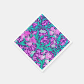 William Morris Irises, Amethyst Lila Serviette (Ecke)