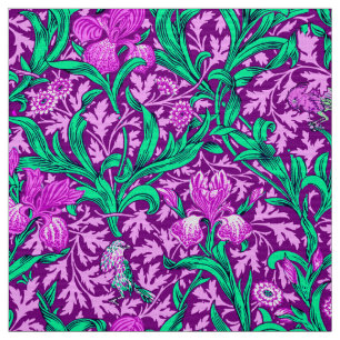William Morris Irises, Amethyst Lila Stoff