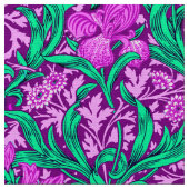 William Morris Irises, Amethyst Lila Stoff (Nahaufnahme)