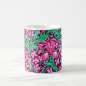 William Morris Irises, Fuchsia Pink und Wein Kaffeetasse (Mittel)