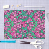 William Morris Irises, Fuchsia Pink und Wein Seidenpapier (Handwerk)