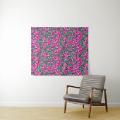 William Morris Irises, Fuchsia Pink und Wein Wandteppich (Beispiel (Horizontal))