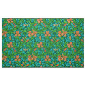 William Morris Irises, Orange und Türkis Stoff (Fat Quarter (45,7 x 55,9 cm))