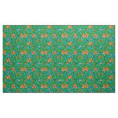 William Morris Irises, Orange und Türkis Stoff (Yard (91,4 cm))