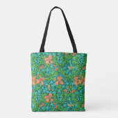 William Morris Irises, Orange und Türkis Tasche (Rückseite)