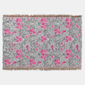 William Morris Irises, Pink und Silver Gray / Grau Decke (Vorderseite)