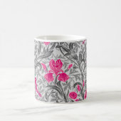William Morris Irises, Pink und Silver Gray / Grau Kaffeetasse (Mittel)