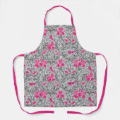 William Morris Irises, Pink und Silver Gray / Grau Schürze (Vorderseite)