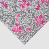 William Morris Irises, Pink und Silver Gray / Grau Seidenpapier (Ausschnitt)