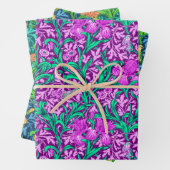 William Morris Irises, tiefe Farben Geschenkpapier Set (Beispiel)