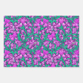 William Morris Irises, tiefe Farben Geschenkpapier Set (Vorderseite)