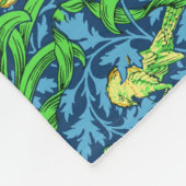 William Morris Irises, Yellow und Cobalt Blue Fleecedecke (Ecke)