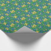 William Morris Irises, Yellow und Cobalt Blue Geschenkpapier (Ecke)