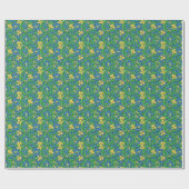 William Morris Irises, Yellow und Cobalt Blue Geschenkpapier (Flach)