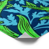 William Morris Irises, Yellow und Cobalt Blue Poster (Ecke)