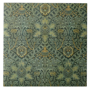 William Morris Ispahan Teal Grün Floral Art Fliese