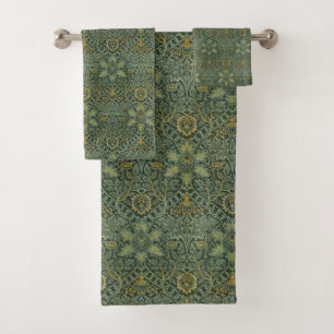 William Morris Ispahan Tealgrün Floral Art Badhandtuch Set