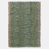 William Morris Ispahan Tealgrün Floral Art Decke (Vorderseite Vertikal)