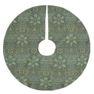 William Morris Ispahan Tealgrün Floral Art Polyester Weihnachtsbaumdecke