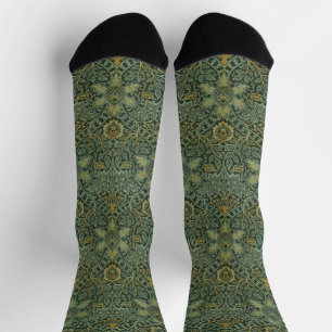 William Morris Ispahan Tealgrün Floral Art Socken