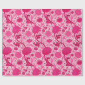 William Morris-Jacobean Blumen, Fuchsien-Rosa Geschenkpapier (Flach)