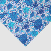William Morris-Jacobean Blumen, Kobalt-Blau Seidenpapier (Ausschnitt)