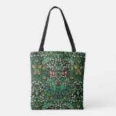 William Morris-Jacobean Blumen-, schwarzer Tasche (Rückseite)