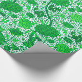 William Morris-Jacobean Blumen-, Smaragdgrün Geschenkpapier (Ecke)